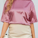 Medium Pink Chest Pocket Loose Fit Tee Shirt